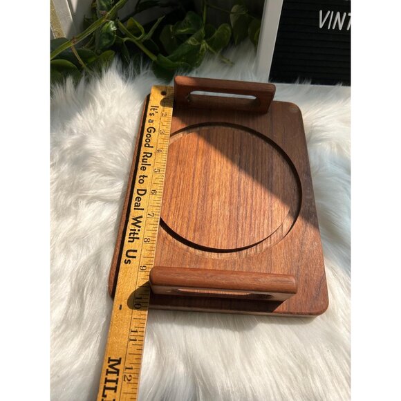 Wooden vintage cheese tray board glass dome top lidded charcuterie plastic - Picture 6 of 7